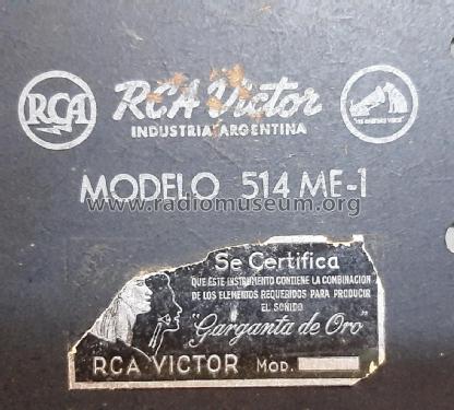 514ME; RCA Victor; Buenos (ID = 2622723) Radio