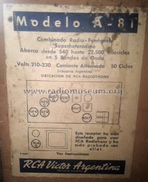 A-81; RCA Victor; Buenos (ID = 2396800) Radio