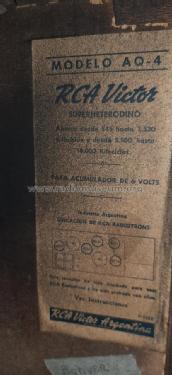 AQ-4; RCA Victor; Buenos (ID = 2652972) Radio