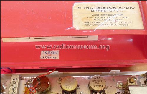 All Transistor GP711; RCA Victor (ID = 2396235) Radio