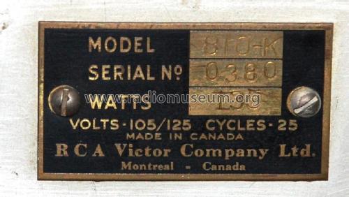 810K ; RCA Victor (ID = 2745794) Radio