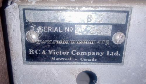 B3 ; RCA Victor (ID = 2750003) Radio
