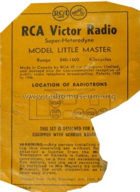 Little Master I & II ; RCA Victor (ID = 1053522) Radio