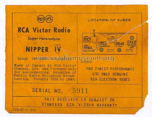 Nipper IV ; RCA Victor (ID = 484256) Radio