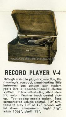 Record Player V-4; RCA Victor (ID = 1425947) Reg-Riprod