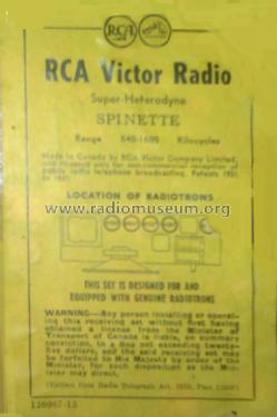 Spinette ; RCA Victor (ID = 693014) Radio
