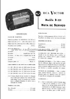 B-531; RCA Victor Radio S.A (ID = 1988080) Radio