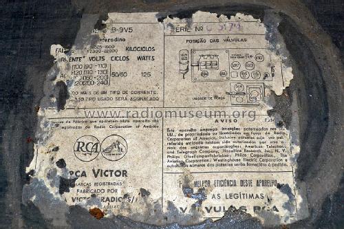 B-9V5 ; RCA Victor Radio S.A (ID = 1713757) Radio