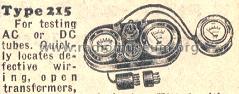 Tube Tester, Tube Checker, Universal AC-DC Tester 215; Readrite Meter Works (ID = 241696) Equipment