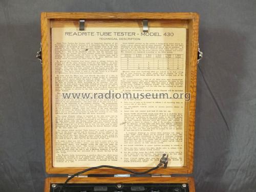 Tube Tester 430; Readrite Meter Works (ID = 2028017) Equipment