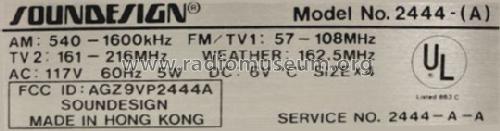2444 ; Soundesign (ID = 629242) Radio