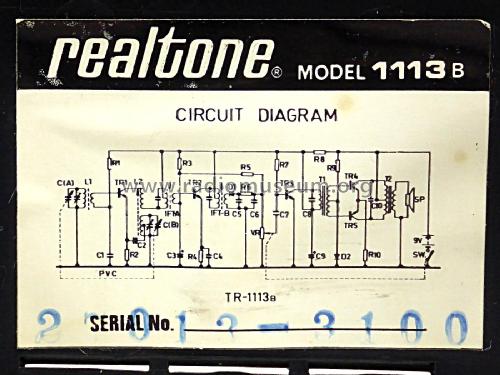 TR-1113B ; Realtone Electronics (ID = 2655407) Radio