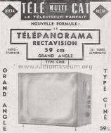 Telemulticat Telepanorama Rectavision Cine; Recta; Paris (ID = 941641) Télévision
