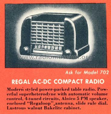 702 ; Regal; New York NY (ID = 1346768) Radio