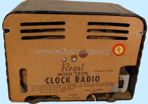 C-527-L Clock Radio; Regal; New York NY (ID = 1636871) Radio