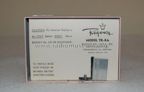 All Transistor TR-8A; Regency brand of I.D (ID = 2312396) Radio