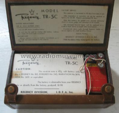 All Transistor TR-5C; Regency brand of I.D (ID = 1202878) Radio