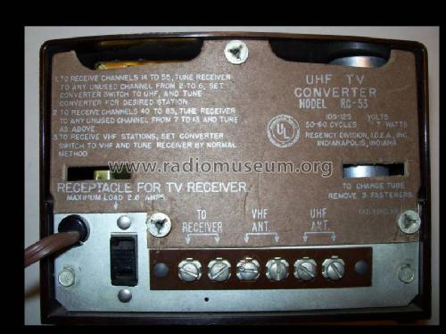 UHF Converter RC-53; Regency brand of I.D (ID = 2120468) Converter