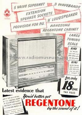 A141; Regentone Products / (ID = 238998) Radio