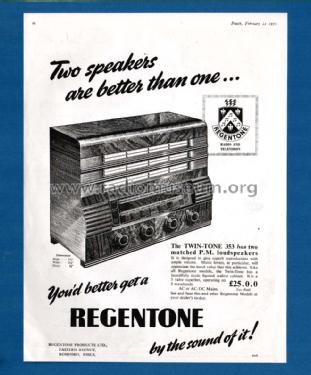 Twin-Tone A353; Regentone Products / (ID = 2243163) Radio