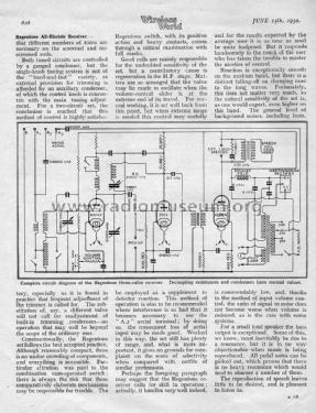 AC 3-Valve All-Electric Receiver ; Regentone Products / (ID = 1506050) Radio