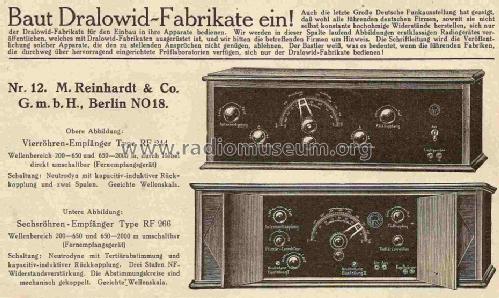 Neutrodyne RF244; Reico Radio, Max (ID = 856438) Radio