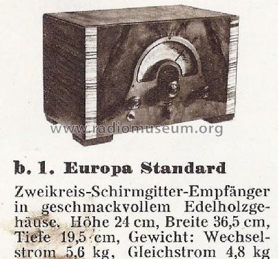 Europa Standard G; Reico Radio, Max (ID = 1590353) Radio