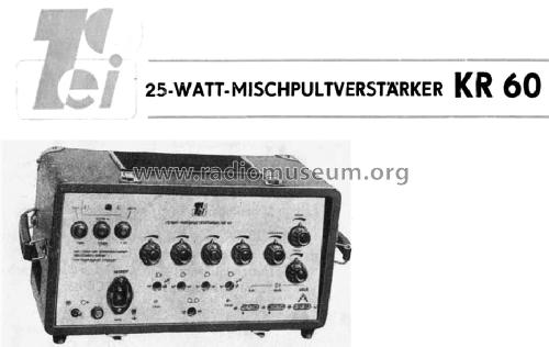 Mischpultverstärker KR60; Reissmann (ID = 1283745) Ampl/Mixer