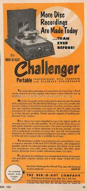 Challenger ; Rek-O-Kut company; (ID = 1799097) Ton-Bild