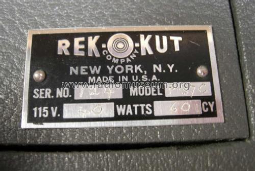 Rondine Jr. L-37; Rek-O-Kut company; (ID = 1001760) Ton-Bild