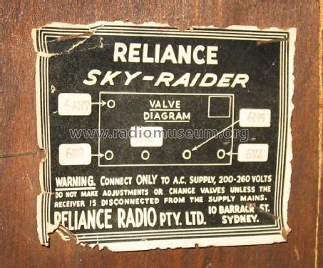 Sky-Raider Radiogram Unk. early '50s RG; Reliance Radio. (ID = 2082179) Radio