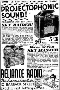 Super Sky Master ; Reliance Radio. (ID = 1874531) Radio