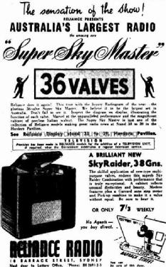 Super Sky Master ; Reliance Radio. (ID = 1872226) Radio