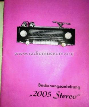 Radiochassis 2005 Stereo B and D; REMA, Fabrik für (ID = 1952726) Radio