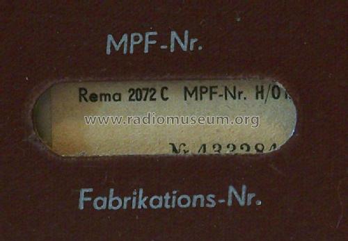 2072C; REMA, Fabrik für (ID = 1931493) Radio