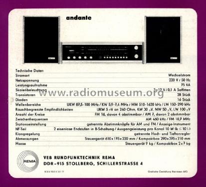 Andante 840; REMA, Fabrik für (ID = 1393490) Radio