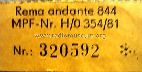 Andante 844; REMA, Fabrik für (ID = 1083573) Radio