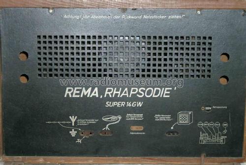 Rhapsodie 14GW; REMA, Fabrik für (ID = 217810) Radio