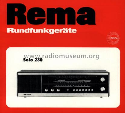 Solo 230; REMA, Fabrik für (ID = 1328818) Radio