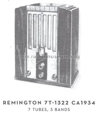 7T-1322 ; Remington Radio (ID = 1569933) Radio