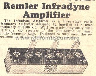 Infradyne Amplifier No. 700; Remler Co. Ltd.; San (ID = 242118) Ampl. RF