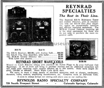 Crystal Receiving Set RCR-30; Reynolds Radio (ID = 1281467) Crystal