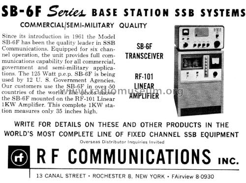 Linear Amplifier RF-101; RF Communications, (ID = 2082570) RF-Ampl.