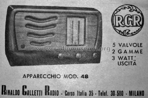 48; RGR Rinaldo Galetti (ID = 1129391) Radio