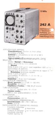 Oscilloscope 242A; Ribet et Desjardins (ID = 1326471) Equipment