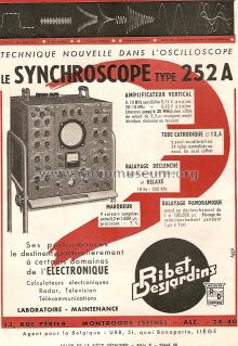 Synchroscope 252A; Ribet et Desjardins (ID = 502727) Equipment