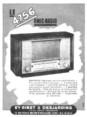 4756; Unic-Radio - voir (ID = 1875045) Radio