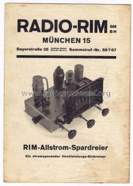 Allstrom-Spardreier ; RIM bzw. Radio-RIM; (ID = 2622956) Radio