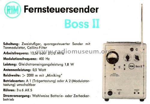 Fernsteuersender Boss II ; RIM bzw. Radio-RIM; (ID = 240934) Divers