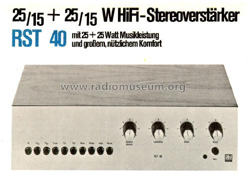 HiFi-Stereoverstärker RST40; RIM bzw. Radio-RIM; (ID = 1114780) Ampl/Mixer